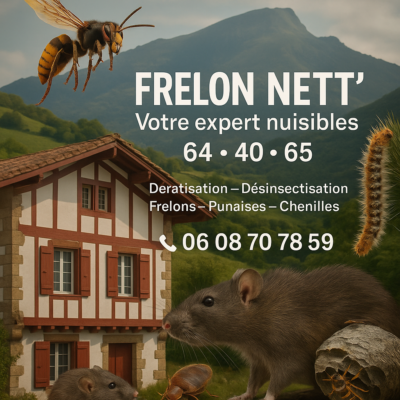 Frelon Nett' expert anti nuisibles 64, 65 et 40.