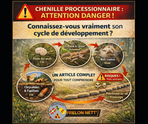 chenilles processionnaires cycle de developpement nids