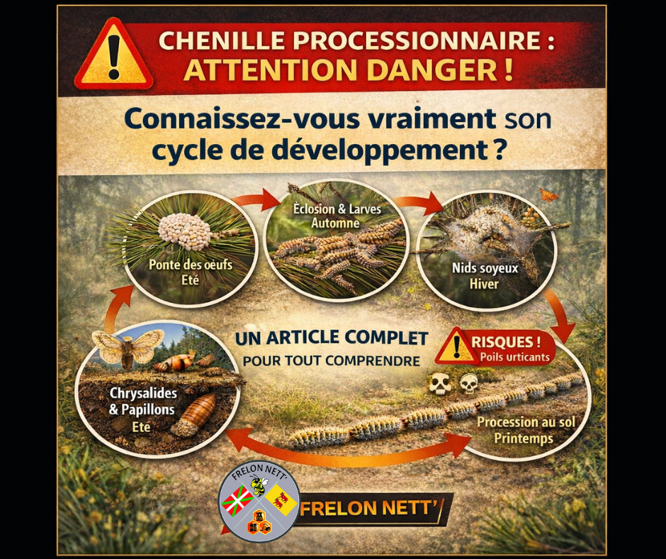 chenilles processionnaires cycle de developpement nids