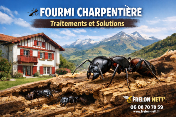 Traitements fourmis charpentière maison pays basques béran landes