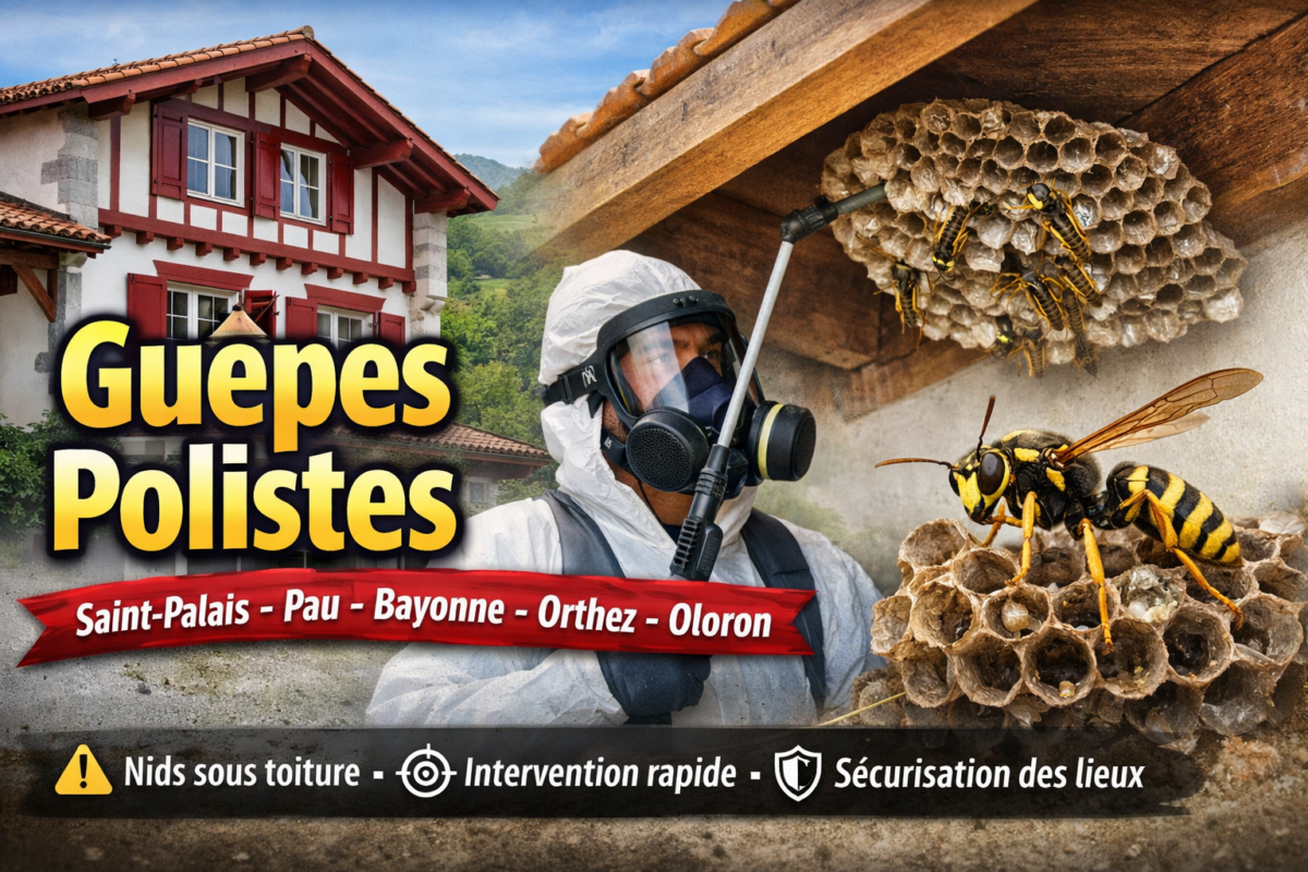traitement guêpes polistes frelons dans le bearn landes pays basque pyrenees atlantiques